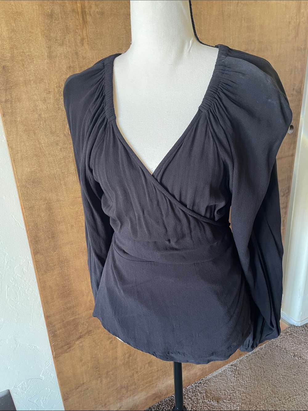 Black Old Navy V Neck  Wrap Top